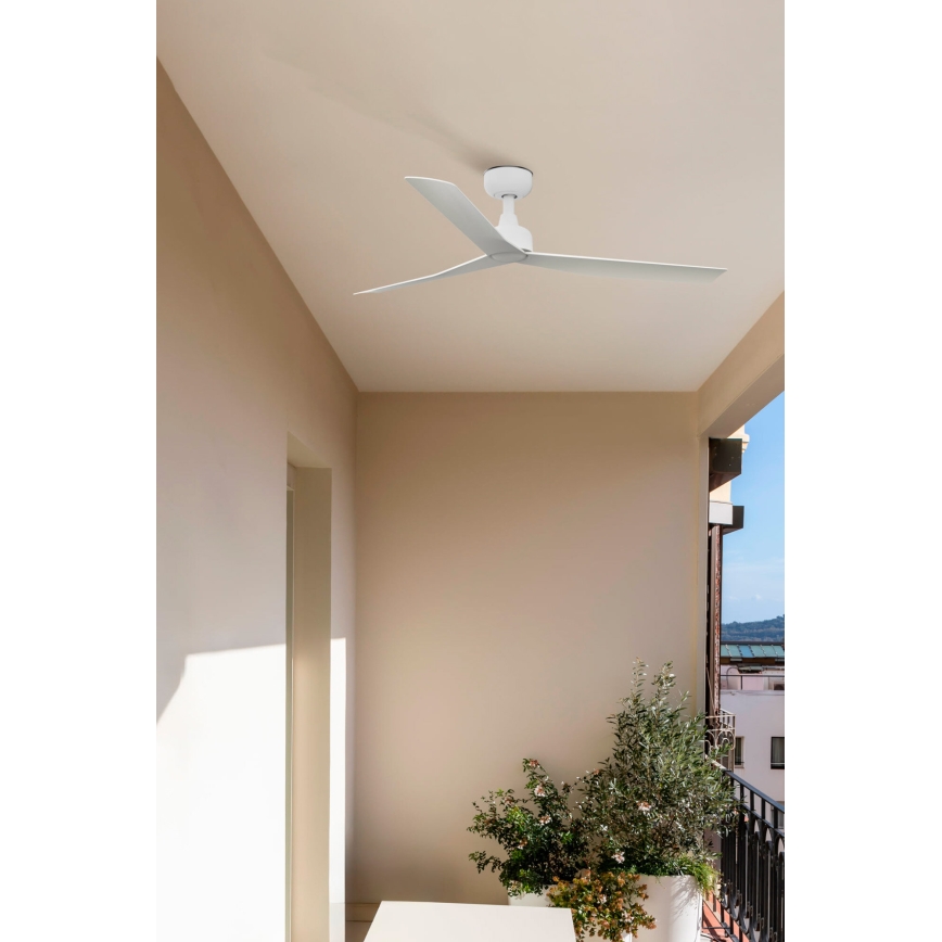 FARO 34274 - Takfläkt MARINE M vit diameter 125 cm IP44 + fjärrkontroll