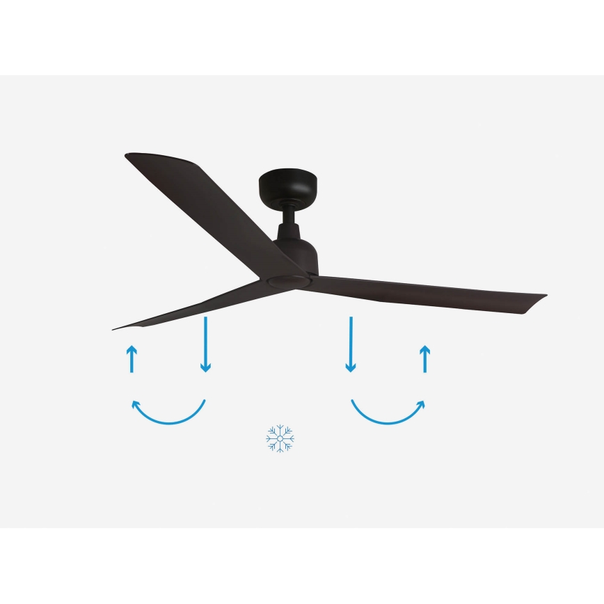FARO 34275 - Takfläkt MARINE M brun diameter 125 cm IP44 + fjärrkontroll
