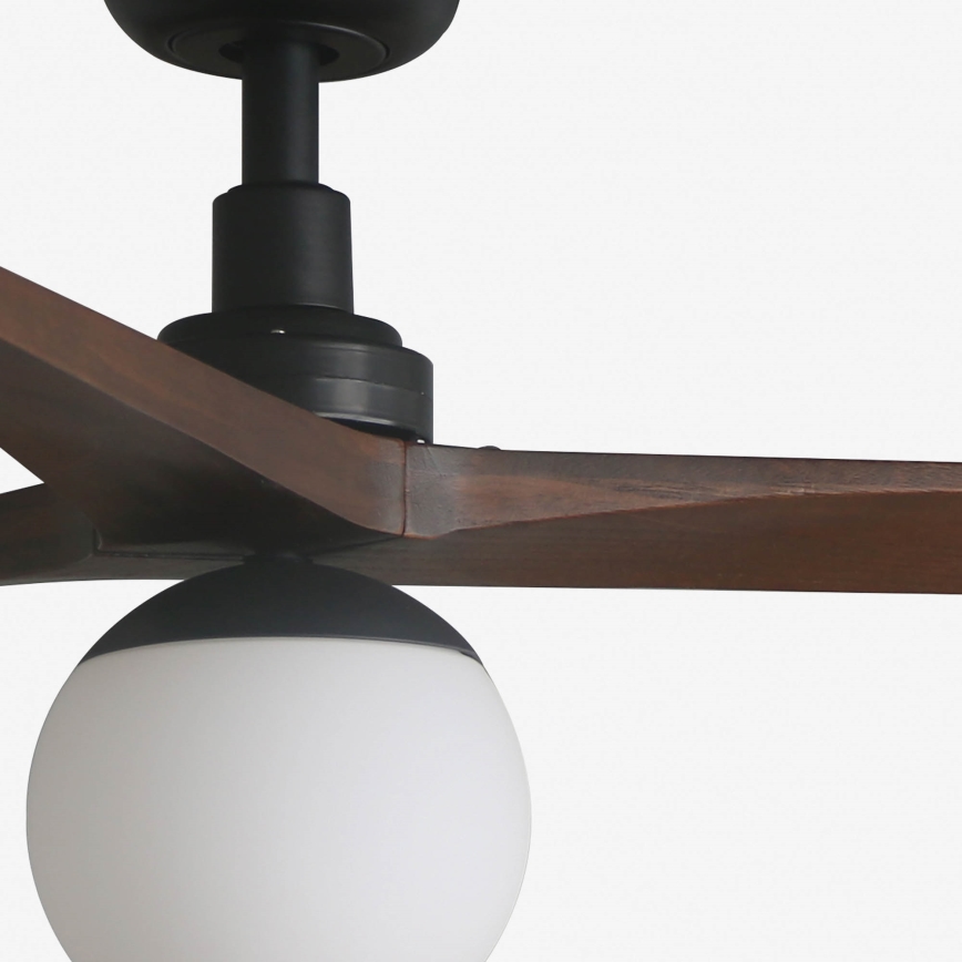 FARO 34276-11L - Takfläkt KLIM L 1xE27/15W/230V trä/svart diameter 150 cm + fjärrkontroll