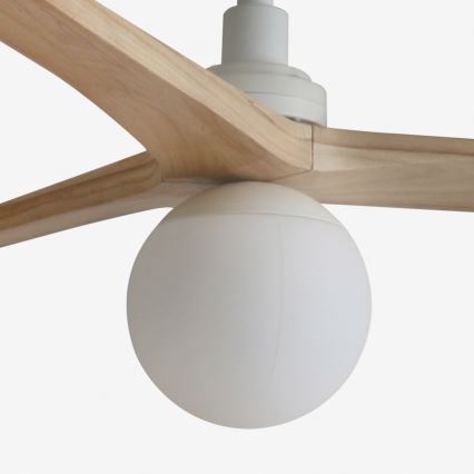 FARO 34280-11L - Takfläkt KLIM M 1xE27/15W/230V tall/vit diameter 125 cm + fjärrkontroll