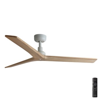 FARO 34280 - Takfläkt KLIM M brun/vit diameter 125 cm + fjärrkontroll