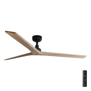 FARO 34282 - Takfläkt KLIM L brun/svart diameter 150 cm + fjärrkontroll