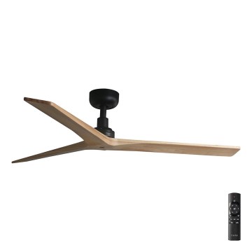 FARO 34283 - Takfläkt KLIM M brun/svart diameter 125 cm + fjärrkontroll