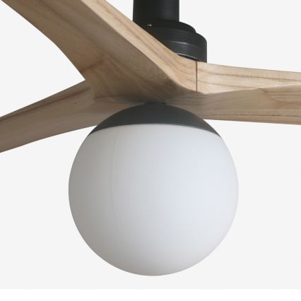 FARO 34284WT-11L - Takfläkt KLIM S 1xE27/15W/230V tall/svart diameter 92,5 cm Wi-Fi Tuya + fjärrkontroll