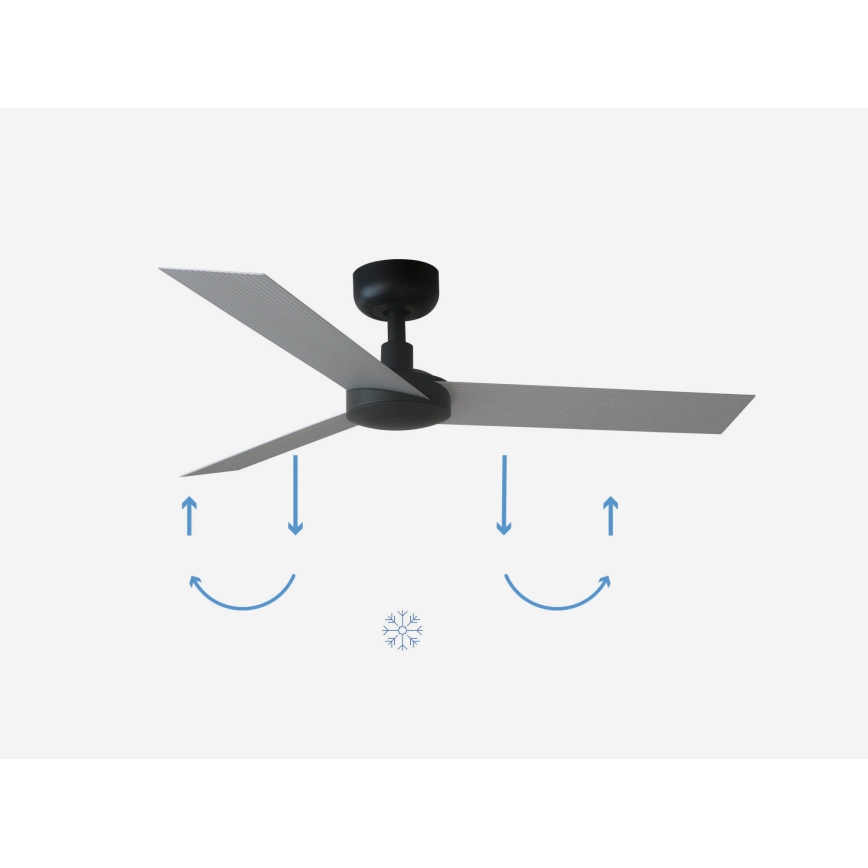 FARO 34285 - Taklampa CRUISER S svart diameter 106 cm + fjärrkontroll