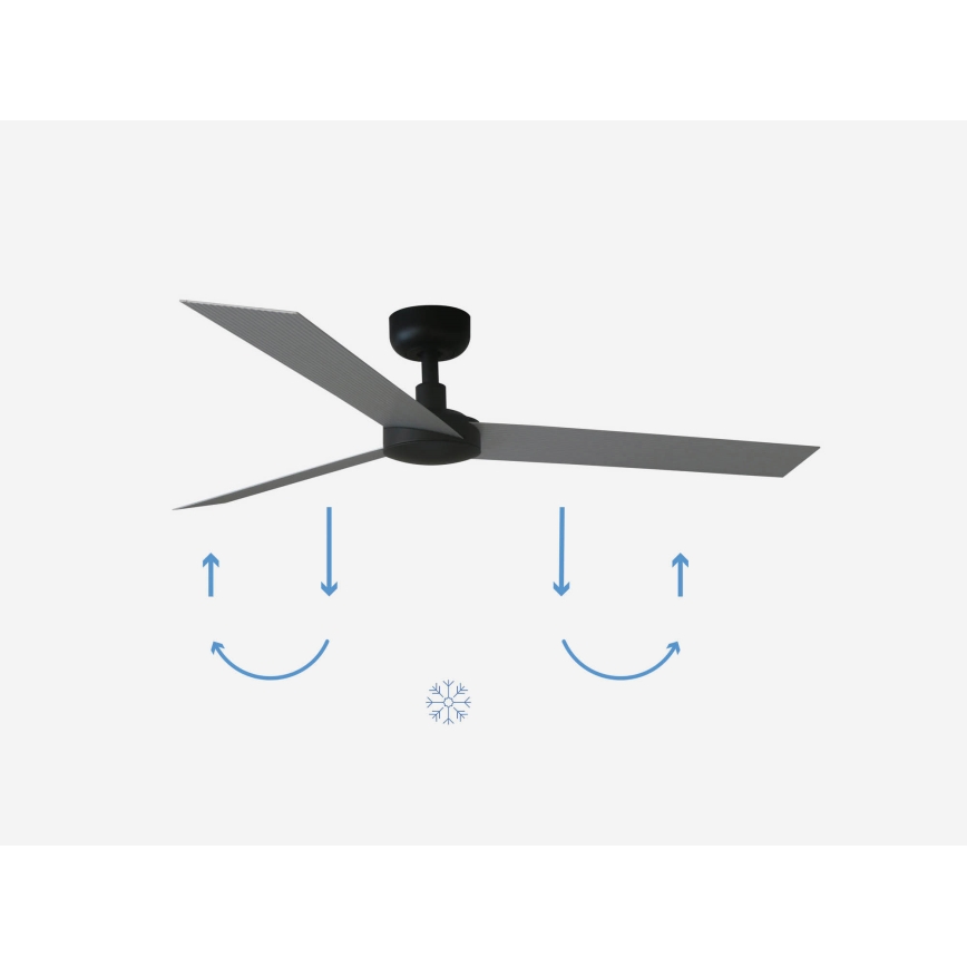 FARO 34286 - Takfläkt CRUISER L svart Ø 132 cm + fjärrkontroll