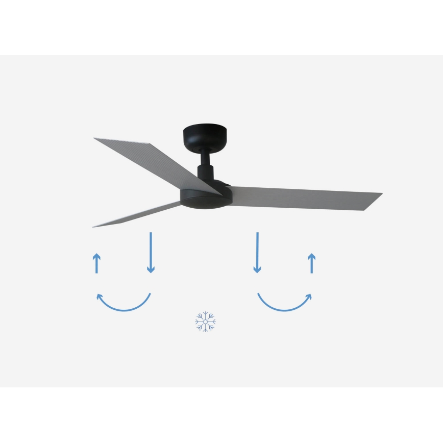 FARO 34287 - Takfläkt CRUISER XL svart diameter 160 cm + fjärrkontroll