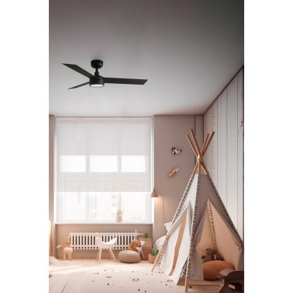 FARO 34289-1TW - LED dimbar takfläkt CRUISER S LED/18W/230V 2700/4000/6500K Ø 106 cm svart + fjärrkontroll