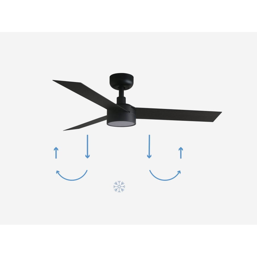 FARO 34289-1TW - LED Dimbar takfläkt CRUISER S LED/18W/230V 2700/4000/6500K diameter 106 cm svart + fjärrkontroll