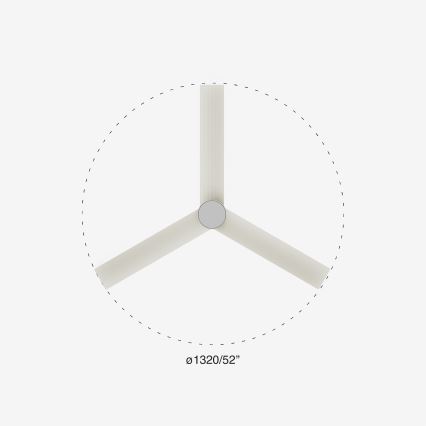 FARO 34290-1TW - LED Ljusreglerad fläkt CRUISER LED/20W/230V 2700/4000/6500K diameter 132 cm vit + fjärrkontroll