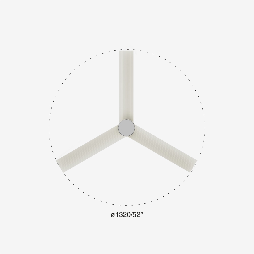 FARO 34290-1TW - LED Ljusreglerad fläkt CRUISER LED/20W/230V 2700/4000/6500K diameter 132 cm vit + fjärrkontroll