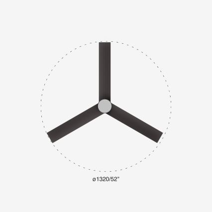FARO 34291-1TW - LED Dimbar takfläkt CRUISER LED/20W/230V 2700/4000/6500K diameter 132 cm svart + fjärrkontroll