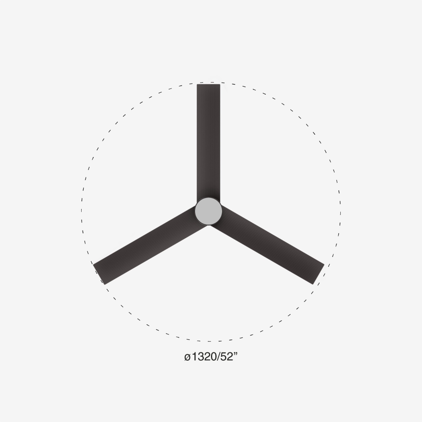 FARO 34291-1TW - LED Dimbar takfläkt CRUISER LED/20W/230V 2700/4000/6500K diameter 132 cm svart + fjärrkontroll