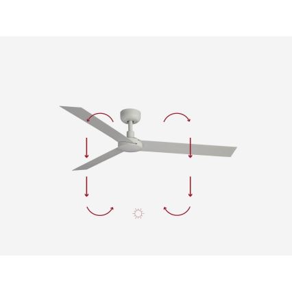 FARO 34292WP - Takfläkt CRUISER XL vit diameter 160 cm SMART + fjärrkontroll