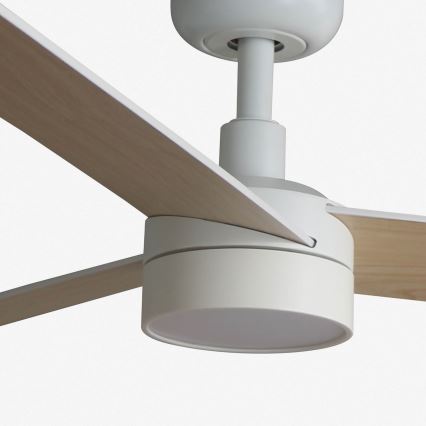 FARO 34295WT-1TW - LED Dimbar takfläkt RUDDER S LED/18W/230V 2700/4350/6000K vit/beige diameter 106 cm Wi-Fi Tuya + fjärrkontroll