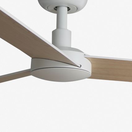 FARO 34295WT - Takfläkt RUDDER S vit/beige diameter 106 cm Wi-Fi Tuya + fjärrkontroll