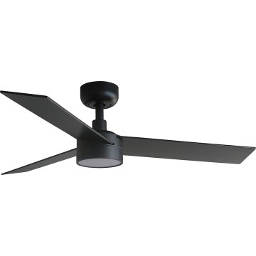 FARO 34296WT-1TW - LED Dimbar takfläkt RUDDER S LED/18W/230V 2700/4350/6000K svart/brun diameter 106 cm Wi-Fi Tuya + fjärrkontroll