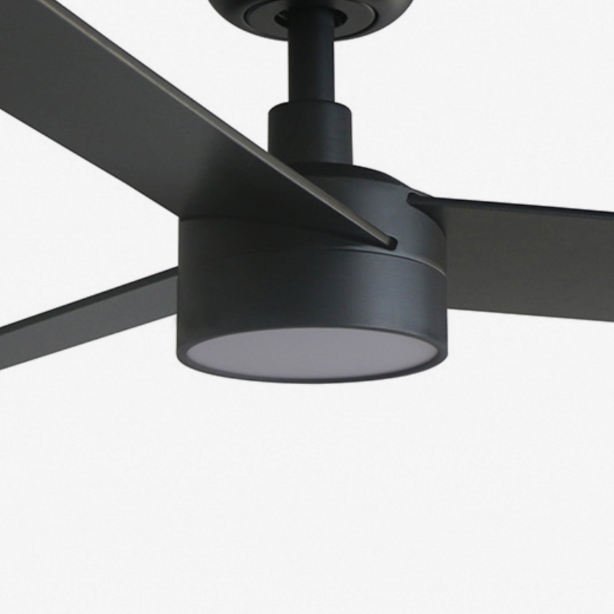 FARO 34296WT-1TW - LED Dimbar takfläkt RUDDER S LED/18W/230V 2700/4350/6000K svart/brun diameter 106 cm Wi-Fi Tuya + fjärrkontroll