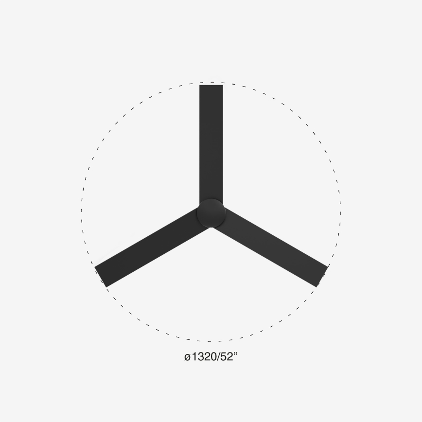 FARO 34298WP - Takfläkt RUDDER L svart diameter 132 cm SMART + fjärrkontroll