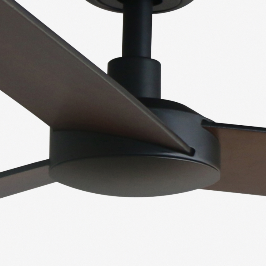 FARO 34298WT - Takfläkt RUDDER L svart/wenge diameter 132 cm Wi-Fi Tuya + fjärrkontroll