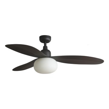 FARO 34301-11L - Tak-ventilator PALMA 1xE27/15W/230V brun Ø 129 cm IP44 + fjärrkontroll