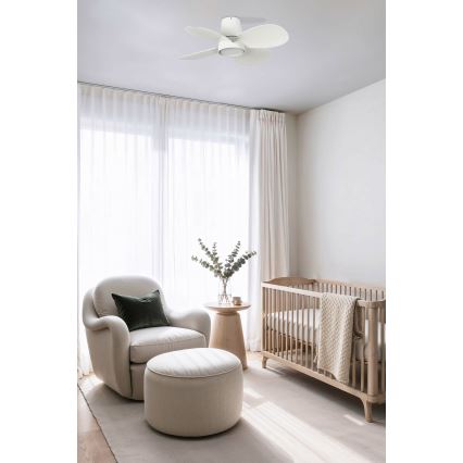 FARO 34315 - LED Dimbar takfläkt KLOVER S LED/20W/230V 2700/4000/6500K vit diameter 80 cm + fjärrkontroll