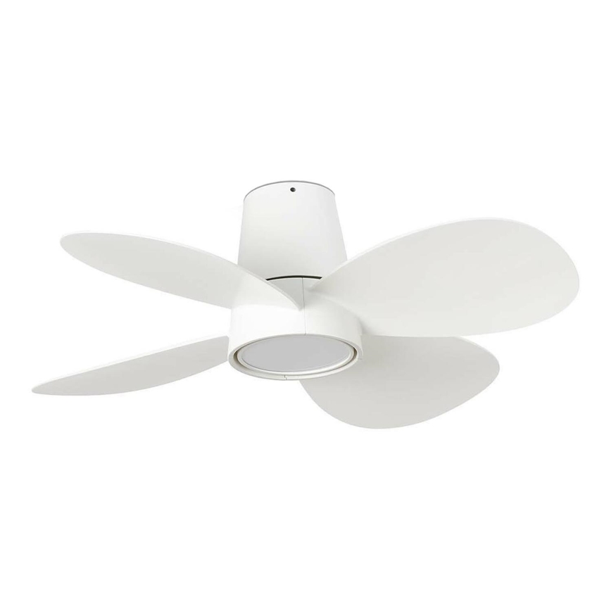 FARO 34315WT - LED Dimbar takfläkt KLOVER TUB S LED/20W/230V 2700/4000/6500K vit diameter 80 cm Wi-Fi Tuya + fjärrkontroll
