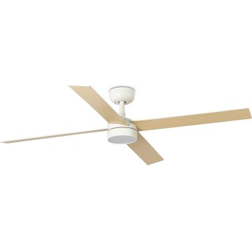 FARO 34355WT-1TW - LED Dimbar takfläkt RUDDER L LED/18W/230V 2700/4350/6000K vit/beige diameter 132 cm Wi-Fi Tuya + fjärrkontroll