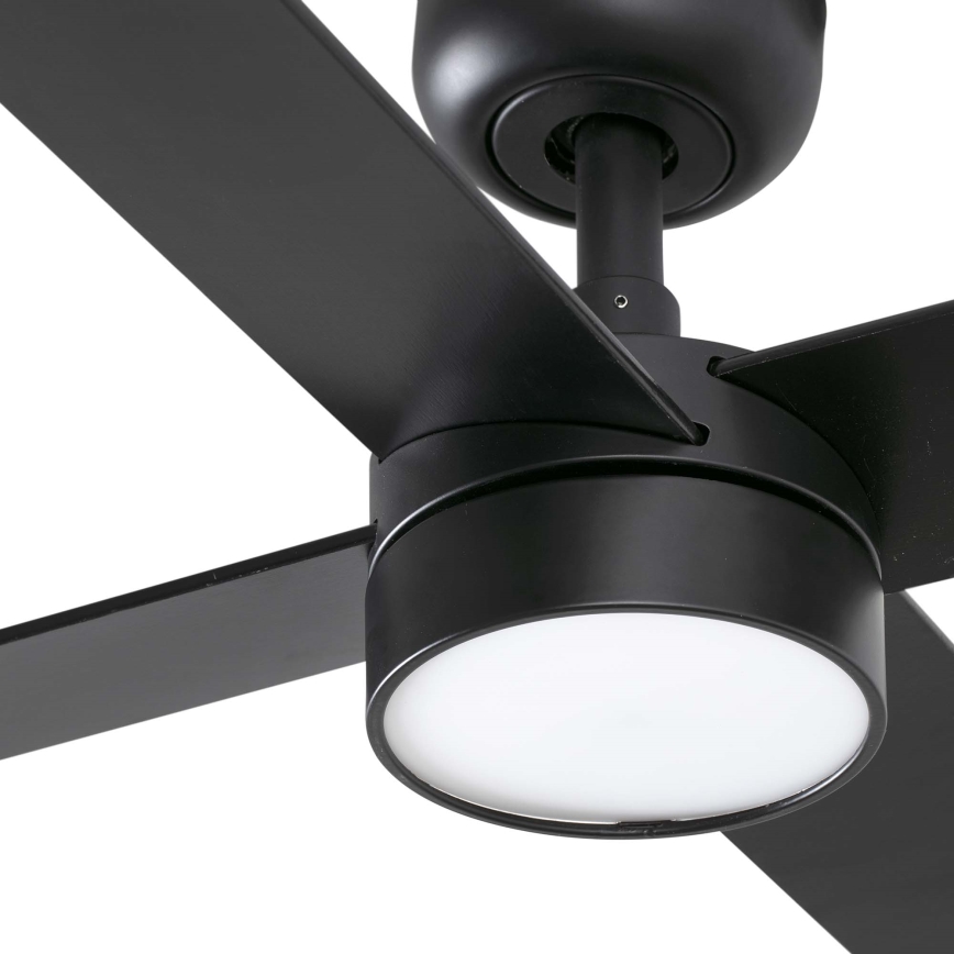 FARO 34356WT-1TW - LED Dimbar takfläkt RUDDER L LED/18W/230V 2700/4350/6000K brun/svart diameter 132 cm Wi-Fi Tuya + fjärrkontroll