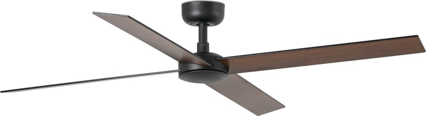 FARO 34356WT - Takfläkt RUDDER L brun/svart diameter 132 cm Wi-Fi Tuya + fjärrkontroll