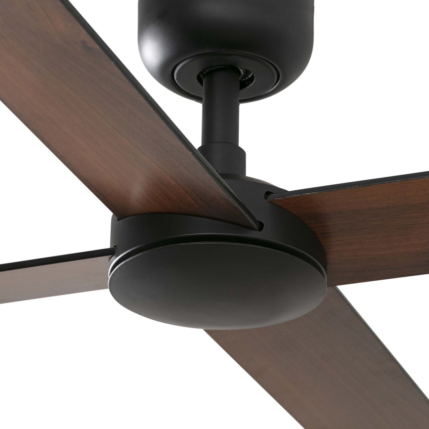 FARO 34356WT - Takfläkt RUDDER L brun/svart diameter 132 cm Wi-Fi Tuya + fjärrkontroll