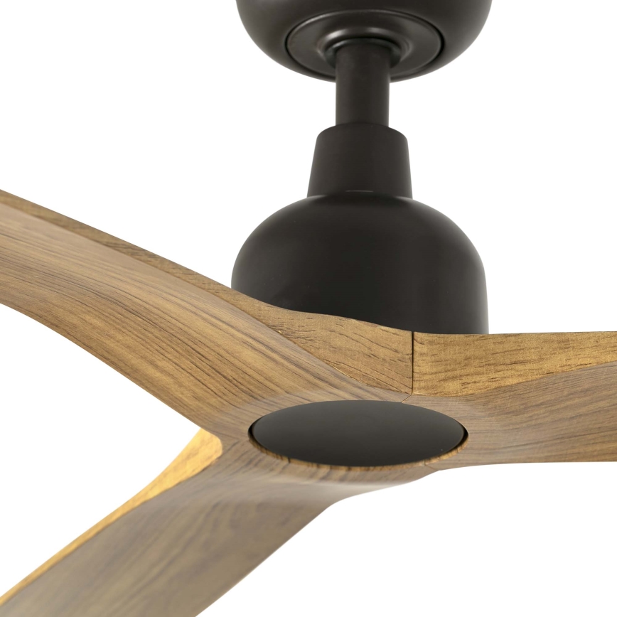FARO 34360 - Takfläkt OUTWOOD L brun/svart diameter 150 cm IP44 + fjärrkontroll