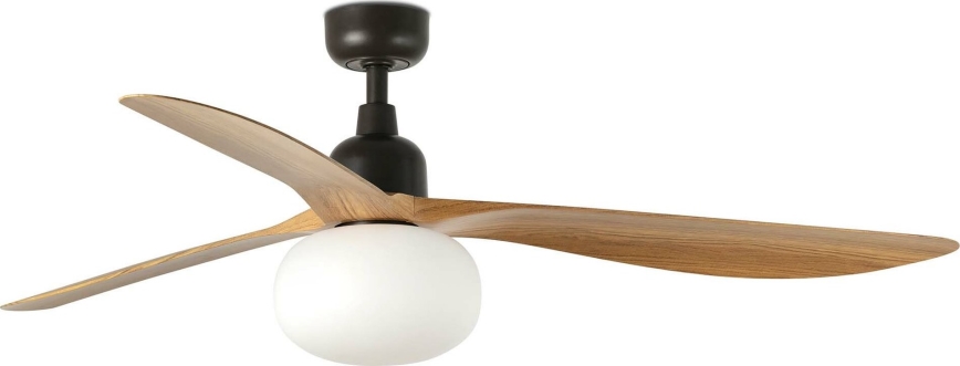 FARO 34360WT-11L - Takfläkt OUTWOOD L 1xE27/15W/230V brun/svart diameter 150 cm Wi-Fi Tuya IP44 + fjärrkontroll