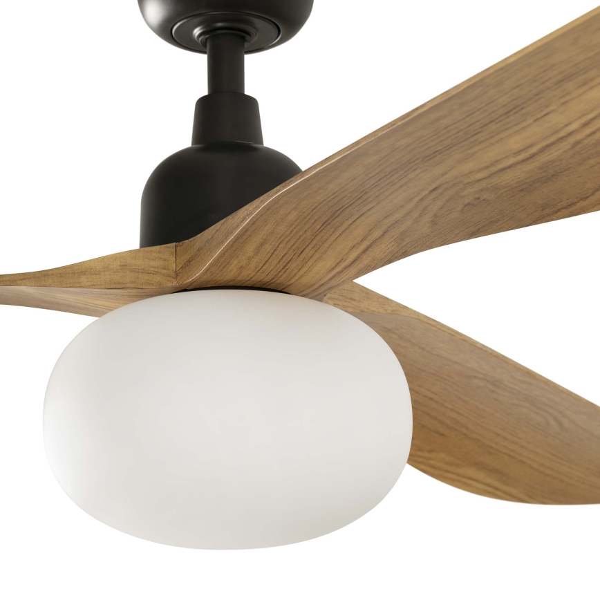 FARO 34360WT-11L - Takfläkt OUTWOOD L 1xE27/15W/230V brun/svart diameter 150 cm Wi-Fi Tuya IP44 + fjärrkontroll
