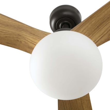 FARO 34360WT-11L - Takfläkt OUTWOOD L 1xE27/15W/230V brun/svart diameter 150 cm Wi-Fi Tuya IP44 + fjärrkontroll