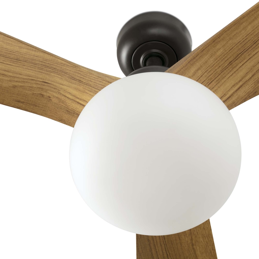 FARO 34360WT-11L - Takfläkt OUTWOOD L 1xE27/15W/230V brun/svart diameter 150 cm Wi-Fi Tuya IP44 + fjärrkontroll