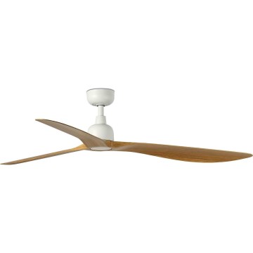 FARO 34361WT - Takfläkt OUTWOOD L brun/vit diameter 150 cm Wi-Fi Tuya IP44 + fjärrkontroll