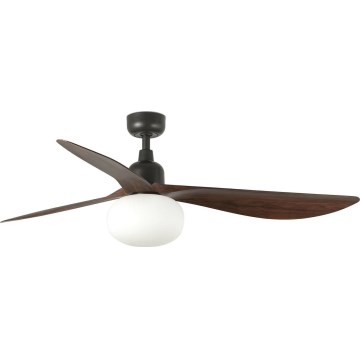 FARO 34362WT-11L - Takfläkt OUTWOOD L 1xE27/15W/230V brun/svart diameter 150 cm Wi-Fi Tuya IP44 + fjärrkontroll