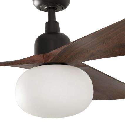 FARO 34362WT-11L - Takfläkt OUTWOOD L 1xE27/15W/230V brun/svart diameter 150 cm Wi-Fi Tuya IP44 + fjärrkontroll