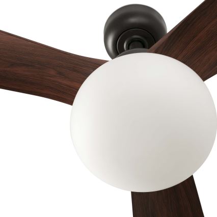 FARO 34362WT-11L - Takfläkt OUTWOOD L 1xE27/15W/230V brun/svart diameter 150 cm Wi-Fi Tuya IP44 + fjärrkontroll