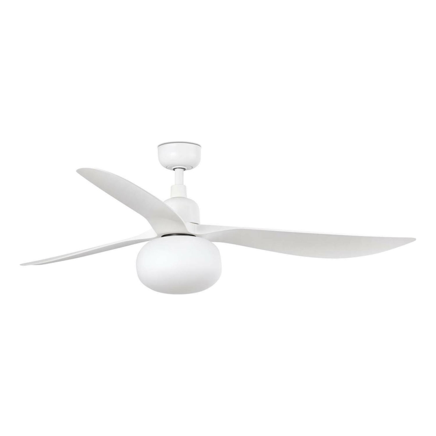 FARO 34363WT-11L - Takfläkt OUTWOOD L 1xE27/15W/230V vit diameter 150 cm Wi-Fi Tuya IP44 + fjärrkontroll
