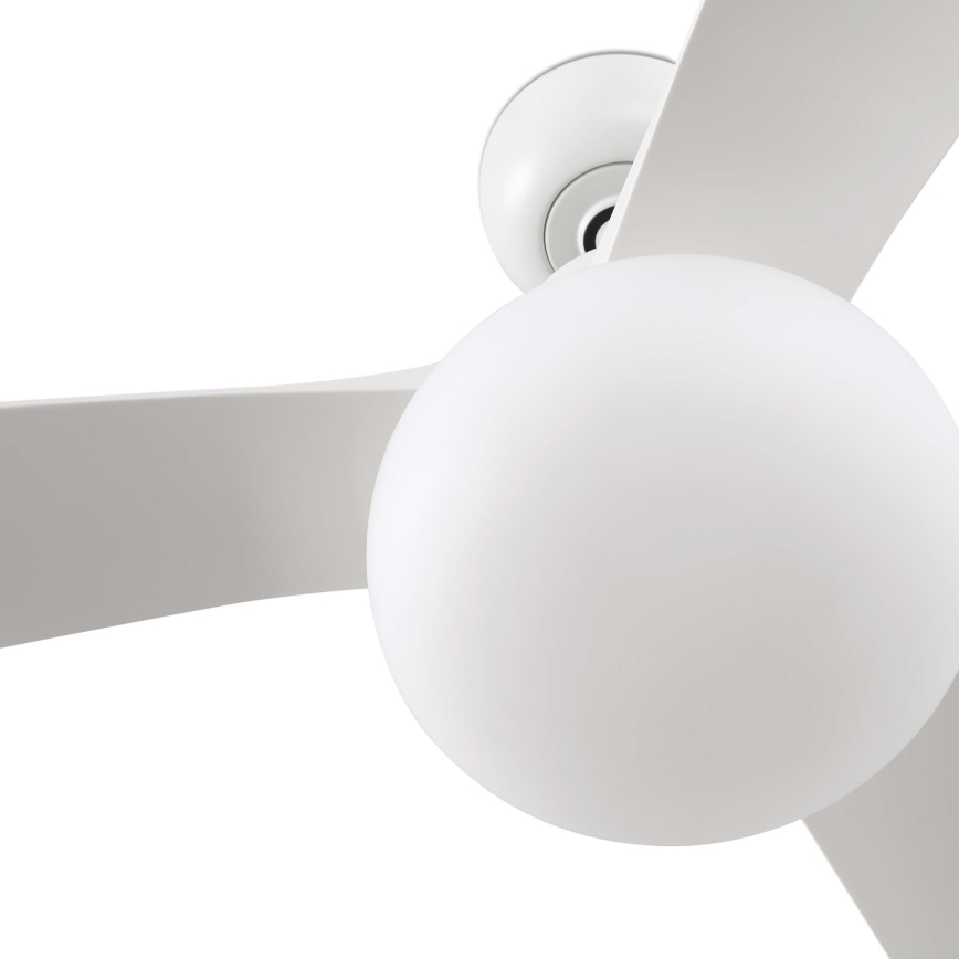 FARO 34363WT-11L - Takfläkt OUTWOOD L 1xE27/15W/230V vit diameter 150 cm Wi-Fi Tuya IP44 + fjärrkontroll