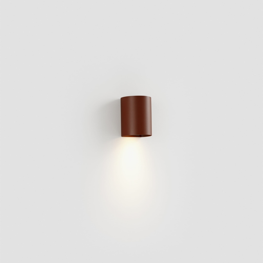 FARO 40525 - Vägglampa SOLE 1xGU10/8W/230V tegelsten rund