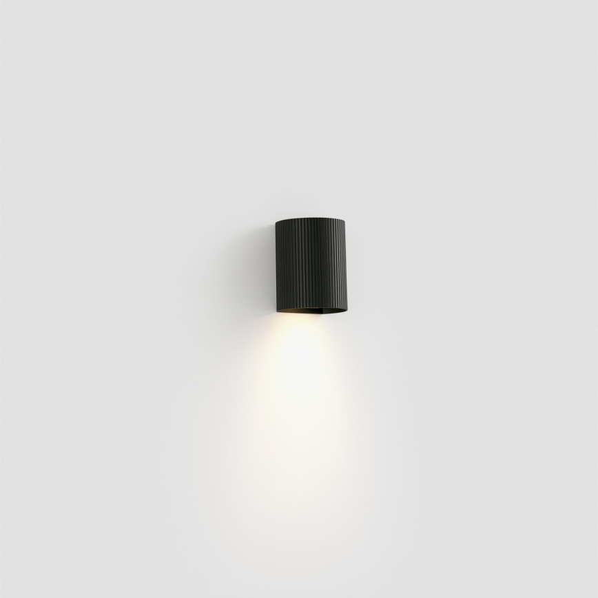 FARO 40527 - Vägglampa SOLE 1xGU10/8W/230V svart vågformad rund