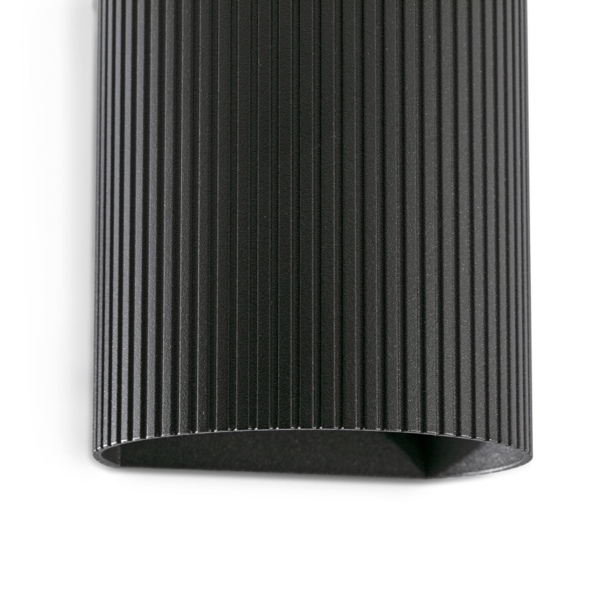 FARO 40527 - Vägglampa SOLE 1xGU10/8W/230V svart vågformad rund
