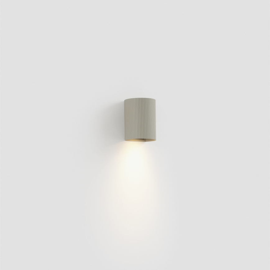 FARO 40528 - Vägglampa SOLE 1xGU10/8W/230V grå vågformad rund