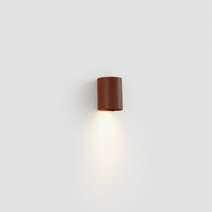 FARO 40529 - Vägglampa SOLE 1xGU10/8W/230V tegelsten vågformad rund