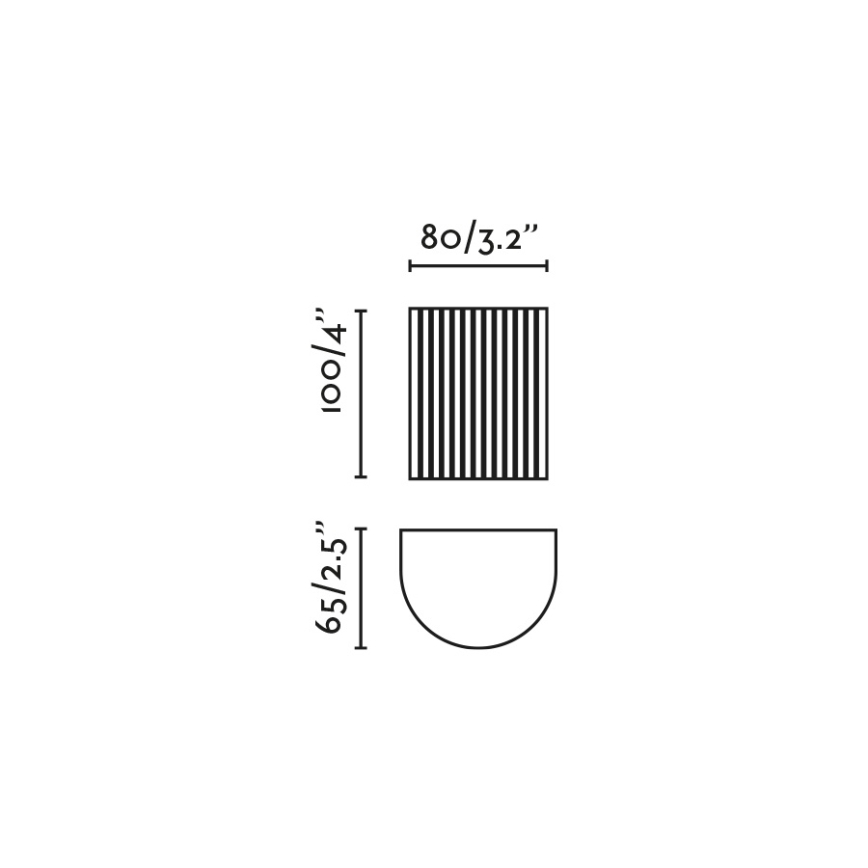 FARO 40529 - Vägglampa SOLE 1xGU10/8W/230V tegelsten vågformad rund