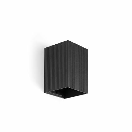 FARO 40535 - Vägglampa SOLE 1xGU10/8W/230V svart vågformad vinklat