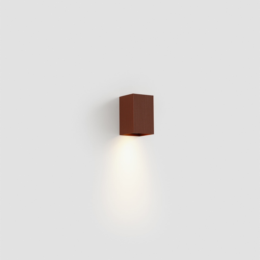 FARO 40537 - Vägglampa SOLE 1xGU10/8W/230V tegelsten vågformad vinklat